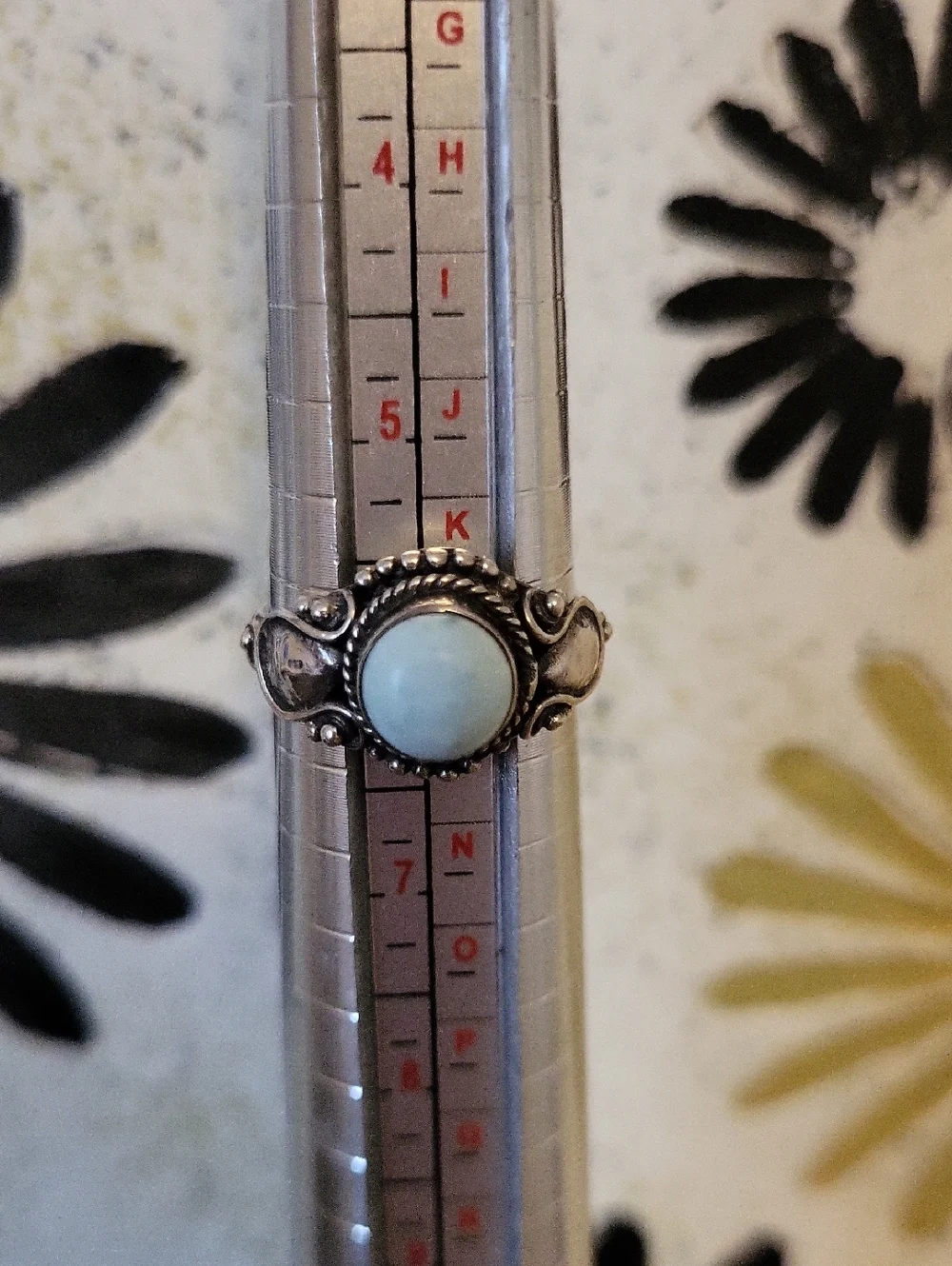 Sterling Silver Larimar Stone Ring